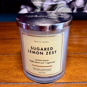 NEW SUGARED LEMON ZEST Single Wick Candle 8oz Bath & Body Works